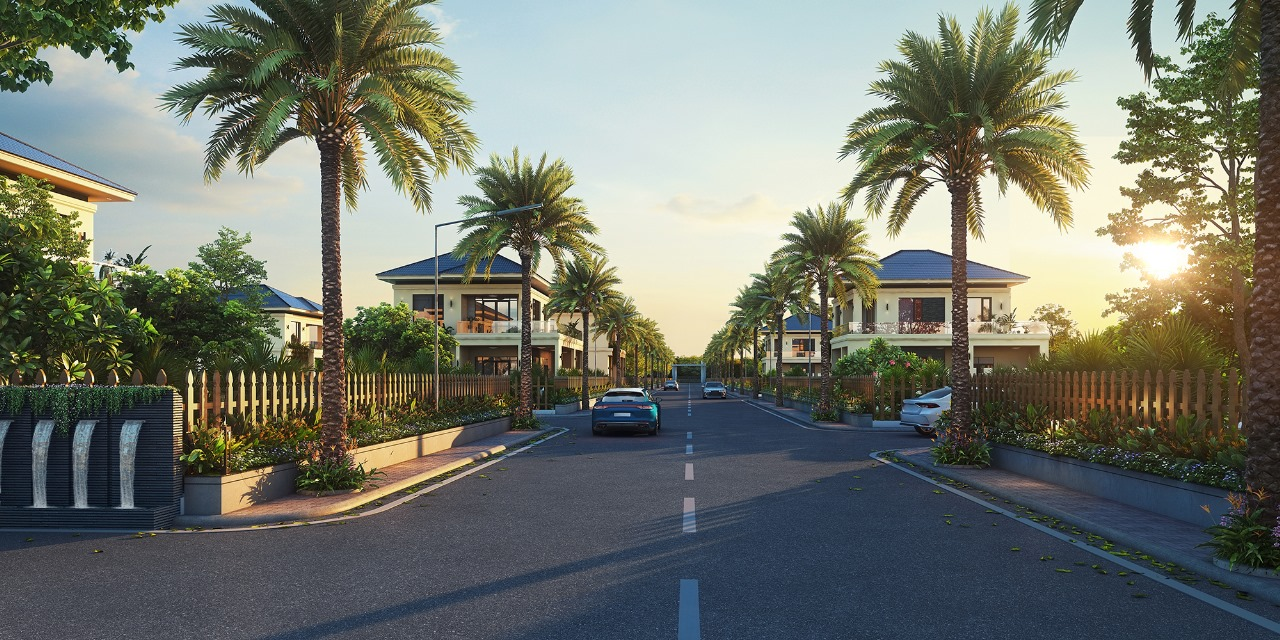 Landscaped internal avenue